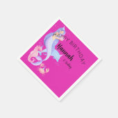 誕生日ガールマーメイドテーマ スタンダードカクテルナプキン (角)
