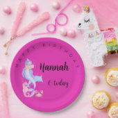 誕生日ガールマーメイドテーマ ペーパープレート (パーティー)