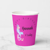 誕生日ガールマーメイドテーマ 紙コップ (裏面)