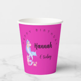 誕生日ガールマーメイドテーマ 紙コップ