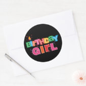 誕生日ガールレター ラウンドシール (封筒)