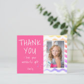 誕生日ガール写真ありがとう ポストカード (スタンド正面)