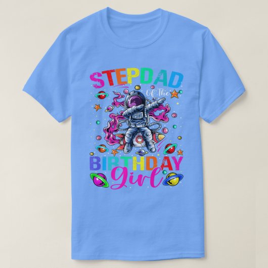 誕生日ガール宇宙飛行士少年宇宙Tの義父 Tシャツ (デザイン正面)