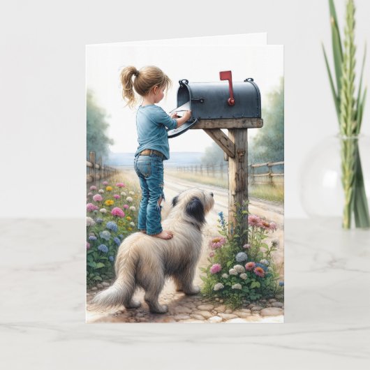 誕生日ガール封筒を郵送 カード (正面)