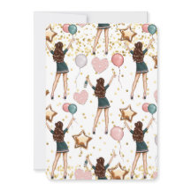 誕生日ガール招待状