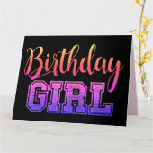誕生日ガール特大グリーティングカード カード (黄色い花)