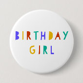 誕生日ガール誕生日ピンバッジパーティーアクセサリ 缶バッジ (正面)