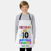 誕生日ガール10の2桁 エプロン (着用した状態)