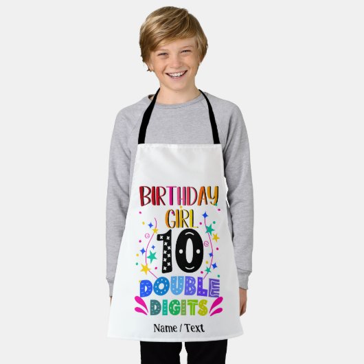 誕生日ガール10の2桁 エプロン (着用した状態)