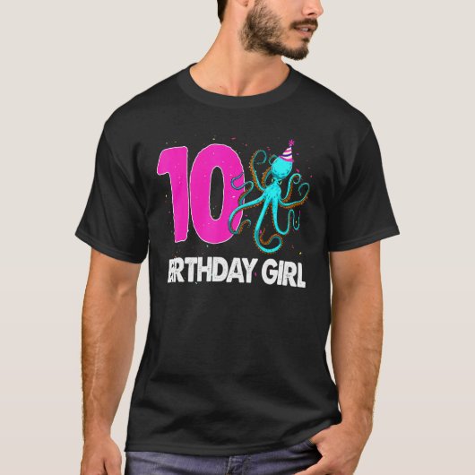 誕生日ガール10タコラブ Tシャツ (正面)