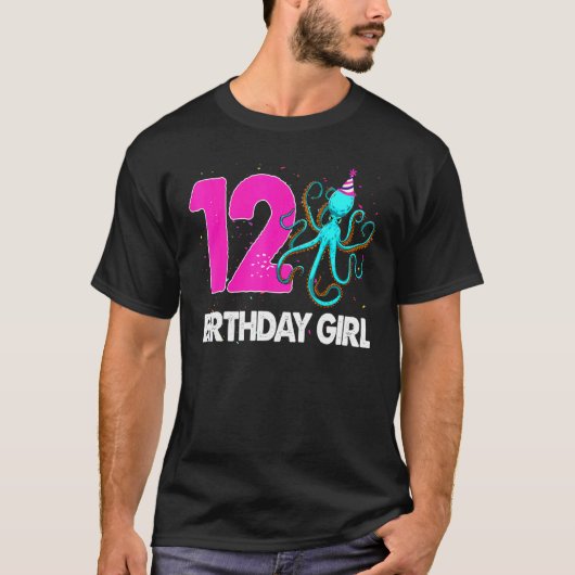誕生日ガール12タコラブ Tシャツ (正面)