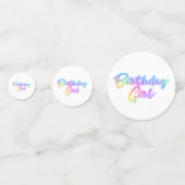 誕生日ガール3 – フォトカスタム誕生日テーブル コンフェッティ (裏面)