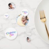 誕生日ガール3 – フォトカスタム誕生日テーブル コンフェッティ (グループ)