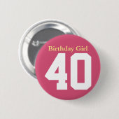 誕生日ガール40 缶バッジ (正面&裏面)