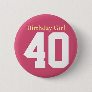 誕生日ガール40 缶バッジ