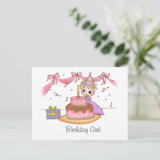 誕生日ガール – はがき (スタンド正面)