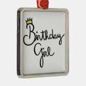 ***誕生日ガール***クリスマス*誕生日オーナメント* メタルオーナメント (右)