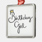 ***誕生日ガール***クリスマス*誕生日オーナメント* メタルオーナメント (左)