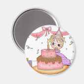 誕生日ガール – マグネット (正面/裏面)