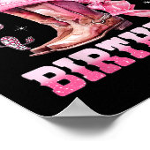 誕生日ガールIt'sマイ誕生日ピンクウェスタン ポスター (角)