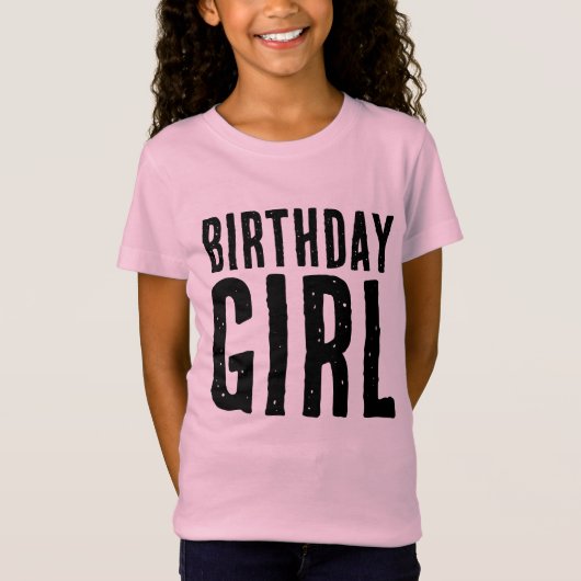 誕生日ガールTシャツガールズピンク Tシャツ (正面)