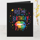 誕生日キスしてね カード (黄色い花)