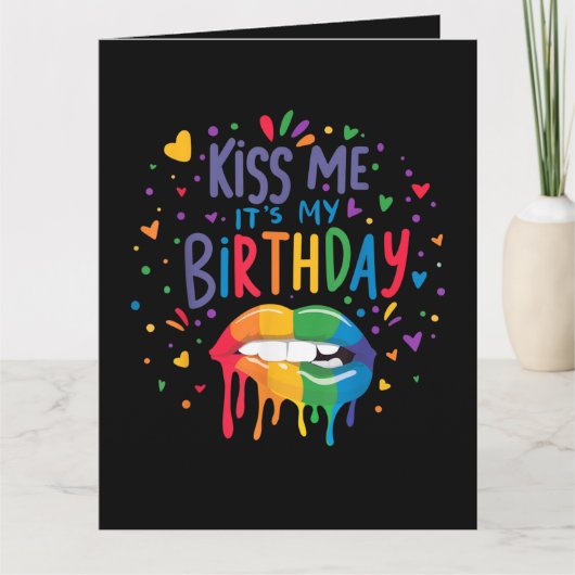 誕生日キスしてね カード (正面)