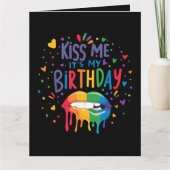 誕生日キスして サンキューカード (正面)
