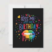 誕生日キスして サンキューカード (正面)