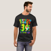 誕生日キッズシャーク3歳3歳の誕生日マッチ Tシャツ (正面フル)