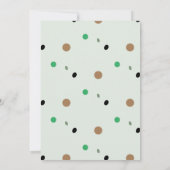 誕生日キッズワイルドワンジャングルグリーン，金ゴールドパーティー 招待状 (裏面)