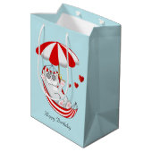 誕生日キットンインレッド&ホワイトハンモック ミディアムペーパーバッグ (裏面アングル)