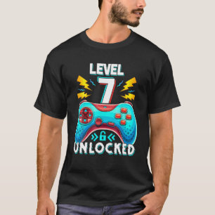 誕生日キッド7歳ビデオゲームコントローラー7th tシャツ