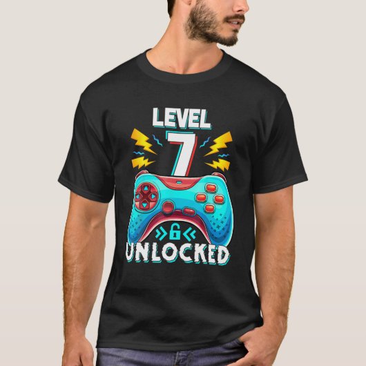 誕生日キッド7歳ビデオゲームコントローラー7th tシャツ (正面)
