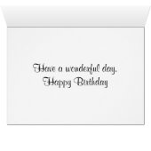 誕生日キツネをスノーカード (内部横(下))