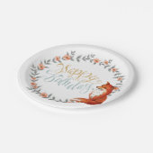 誕生日キツネリース ペーパープレート (アングル)