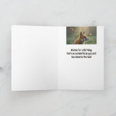 誕生日キツネ動物自然野生動物アート カード (内部)
