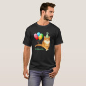 誕生日キティオレンジタビー猫風船と Tシャツ (正面フル)