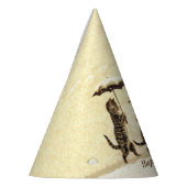 誕生日キャッツ歩くアップライトインスノー傘 パーティーハット (左)