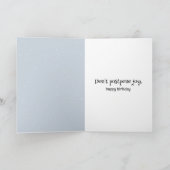 誕生日キャット歩くイン深い雪 カード (内部)