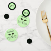 誕生日キャット顔グリーンアイズ水玉模様 コンフェッティ (グループ)