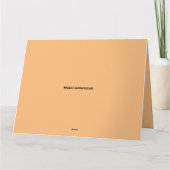 誕生日キャビン秋ウッズグリーティングカード カード (裏面)