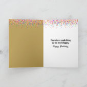 誕生日キャンディゴールデンレトリバーに振りかける カード (内部)