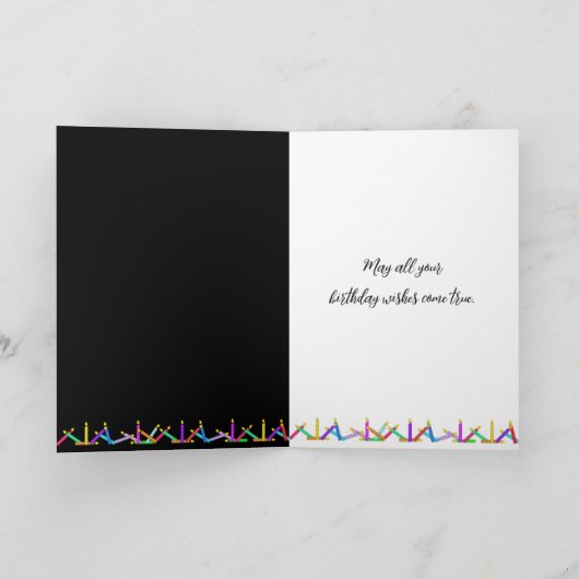 誕生日キャンドルの願いカード カード (内部)