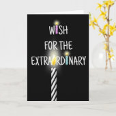 誕生日キャンドルの願いカード カード (黄色い花)