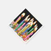 誕生日キャンドルオンケーキ スタンダードカクテルナプキン (角)