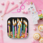 誕生日キャンドルオンケーキ ペーパープレート (パーティー)