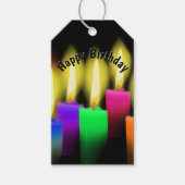 誕生日キャンドルオンブラック ギフトタグ (正面)