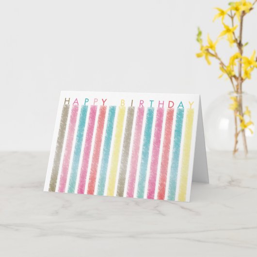 誕生日キャンドルカード カード (黄色い花)