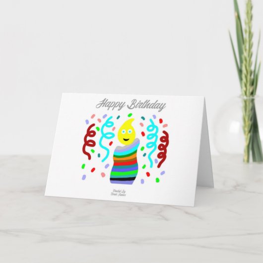 誕生日キャンドルグリーティングカード サンキューカード (正面)